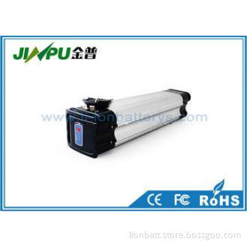 Lithium Rechargeable Electric Bike Battery 24V 11Ah Silver